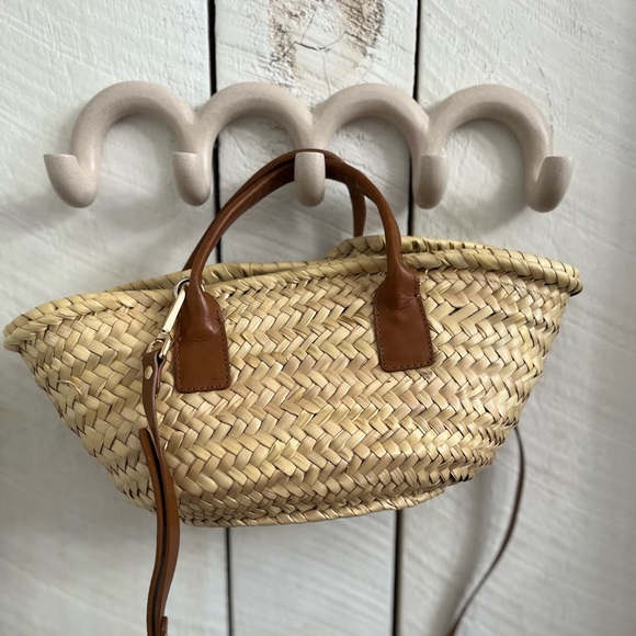 Zara Straw Bag with Leather Straps - Picture 1 of 10